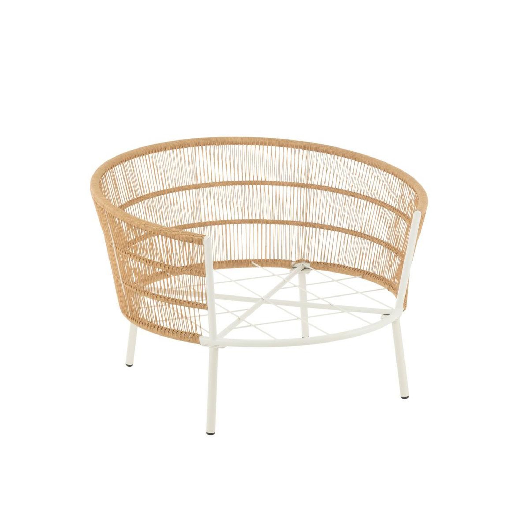 Voir la diapositive 5 : J-LINE Fauteuil de jardin  poa  118cm blanc