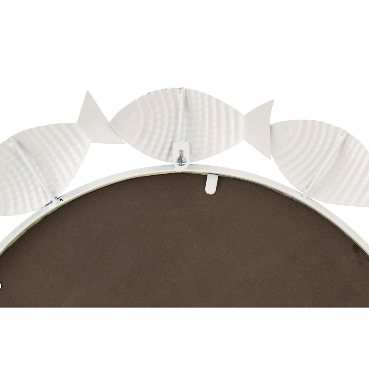 Paris Prix Miroir Mural en Métal  Poisson  76cm Blanc & Bleu