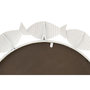 Voir la diapositive 2 : Paris Prix Miroir Mural en Métal  Poisson  76cm Blanc & Bleu