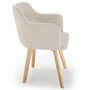 Voir la diapositive 5 : Paris Prix Chaise Scandinave en Tissu  Sweet Color  76cm Beige