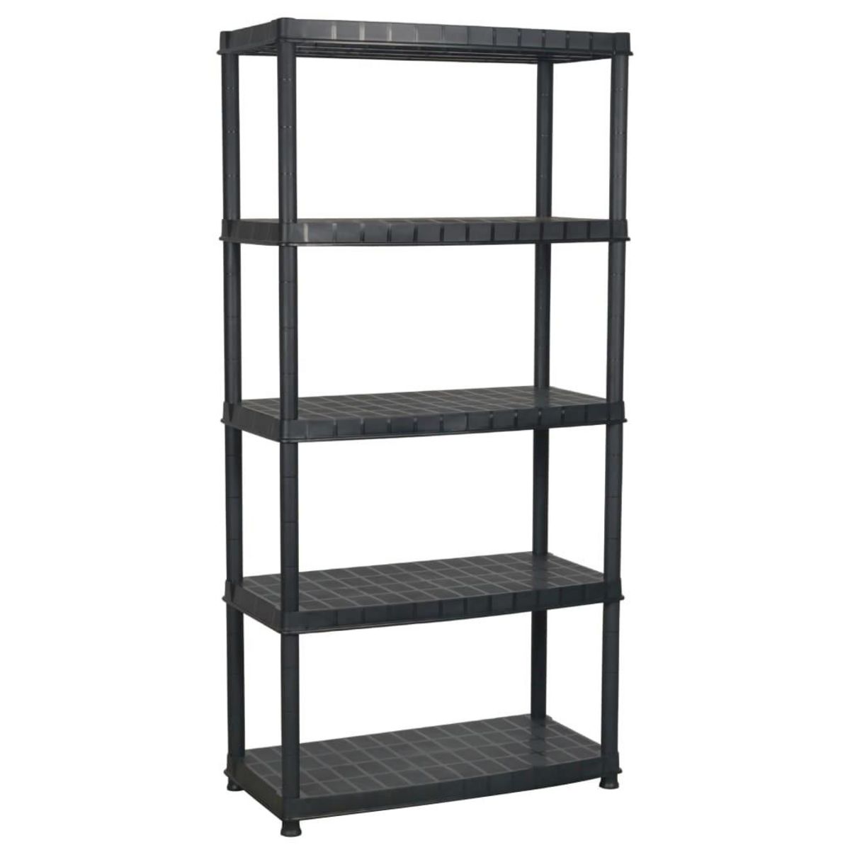 VIDAXL Etagere de rangement a 5 niveaux Noir 85x40x185 cm Plastique