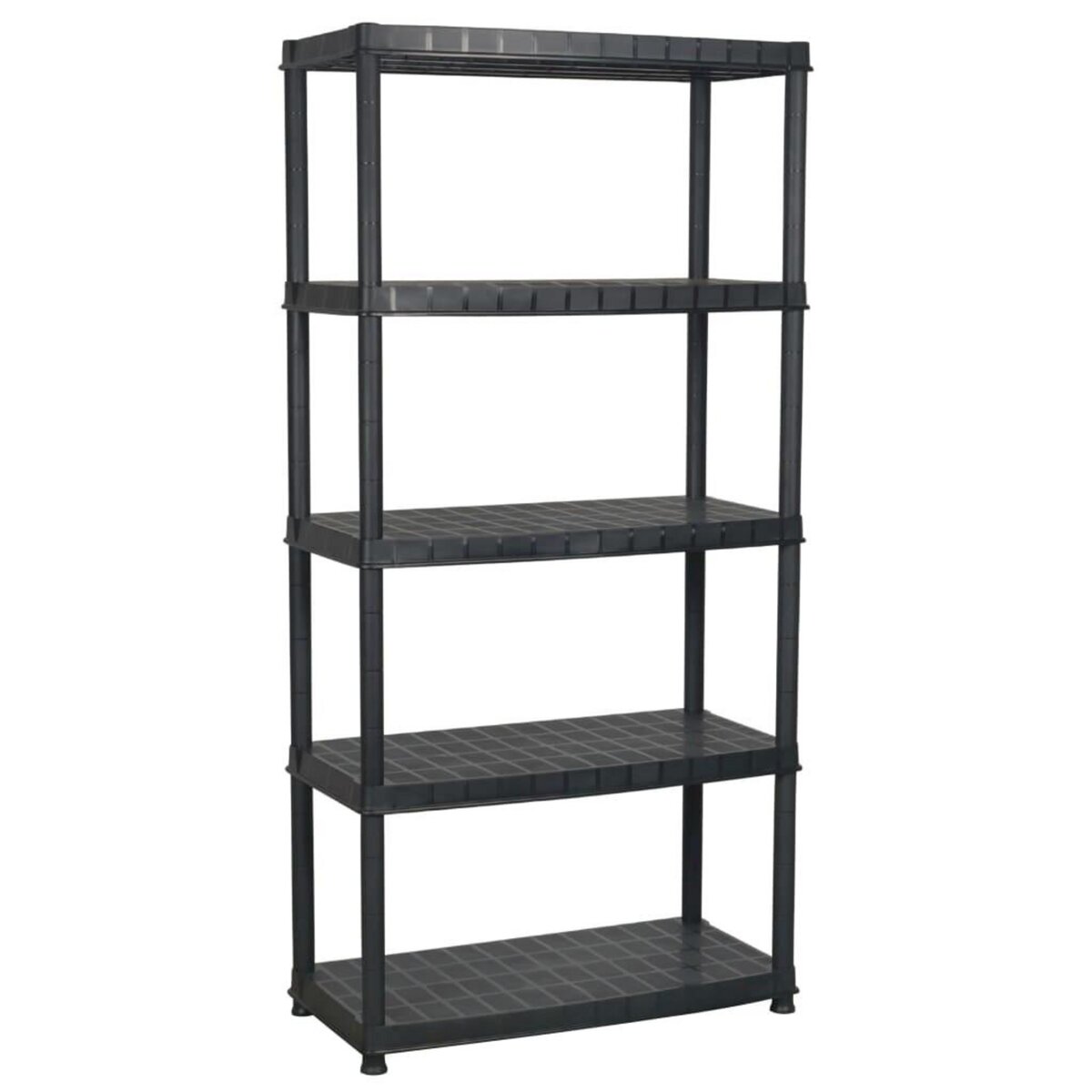 VIDAXL Etagere de rangement a 5 niveaux Noir 85x40x185 cm Plastique