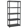 Voir la diapositive 2 : VIDAXL Etagere de rangement a 5 niveaux Noir 85x40x185 cm Plastique