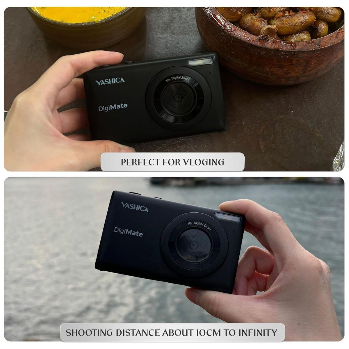 YASHICA Appareil photo Compact DigiMate 100 Black