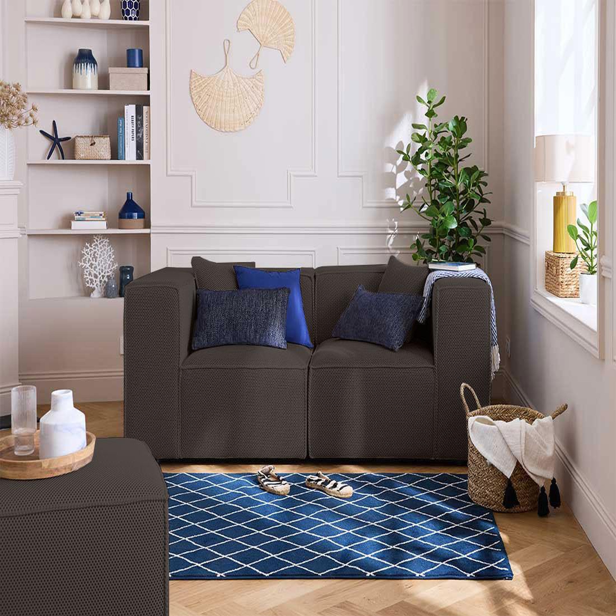 Voir la diapositive 2 : LISA DESIGN Arty - canapé modulable 2 places - en tissu mailles 3d