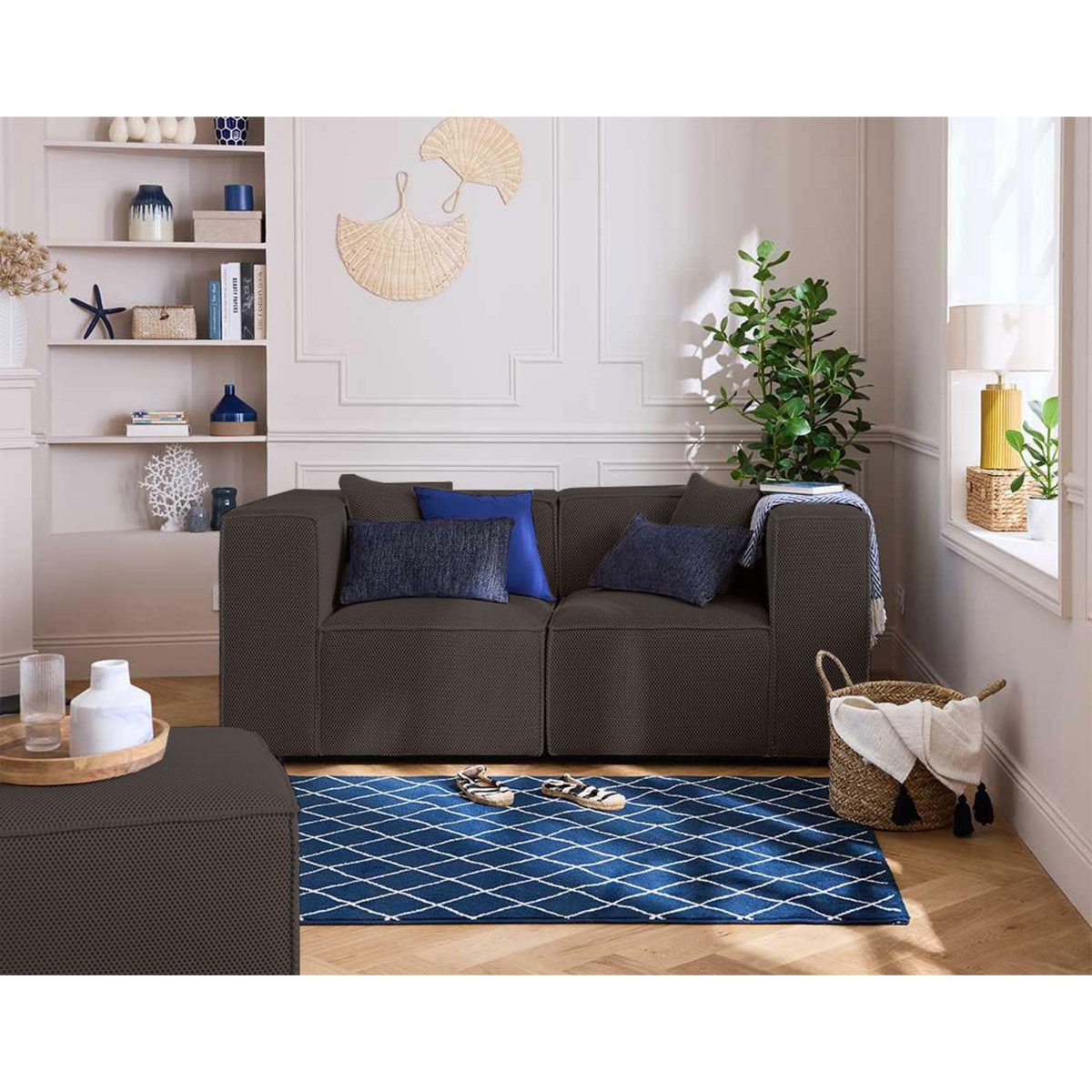 LISA DESIGN Arty - canapé modulable 2 places - en tissu mailles 3d