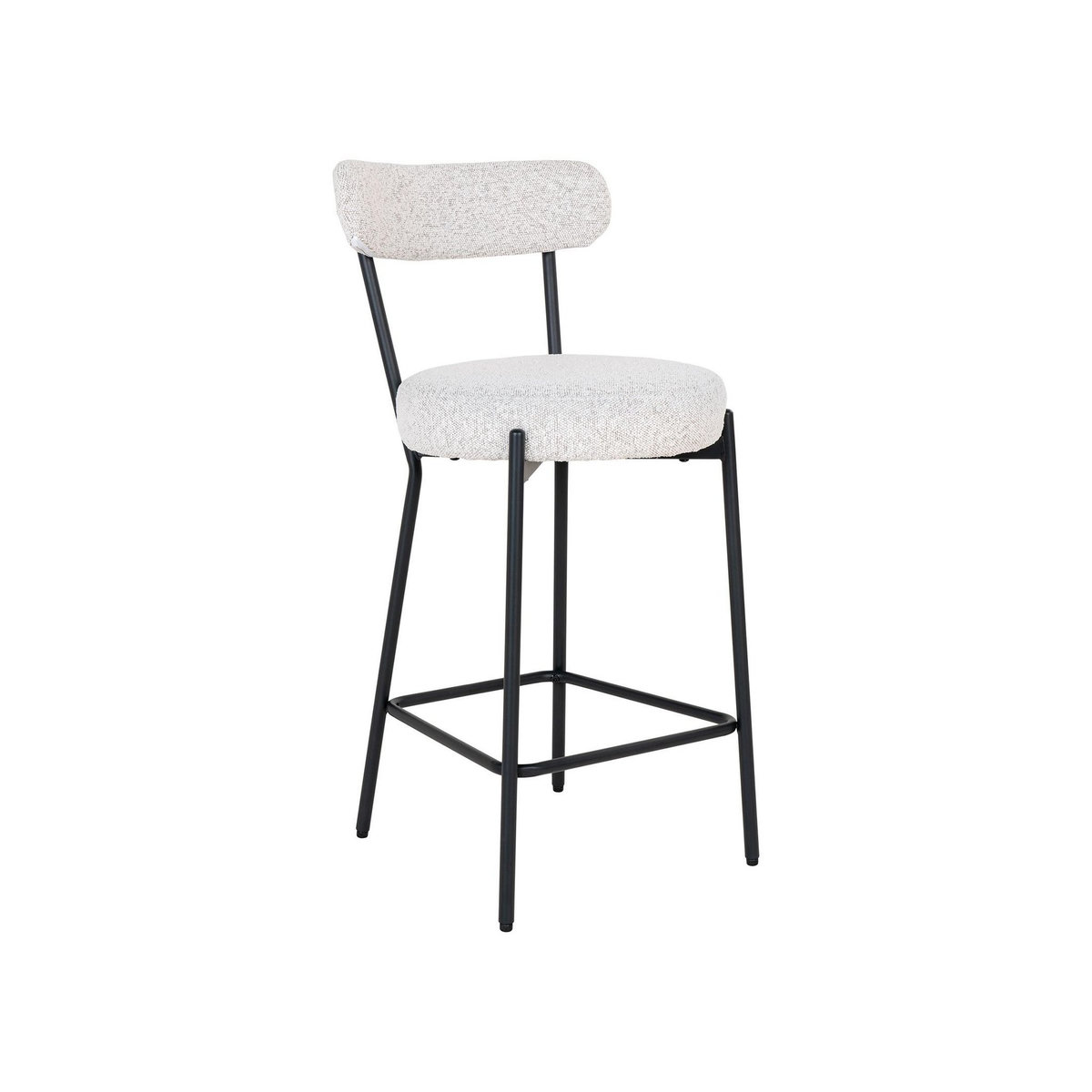 LISA DESIGN Ivanec - tabouret de bar - en tissu bouclette