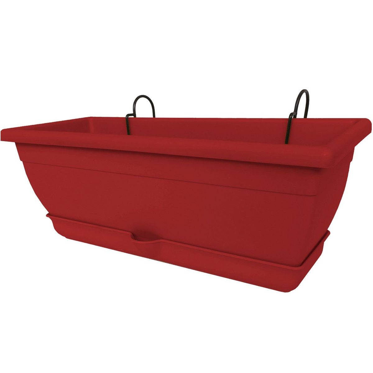 GARDENSTAR Balconnière en plastique avec supports - 50cm - Marsala