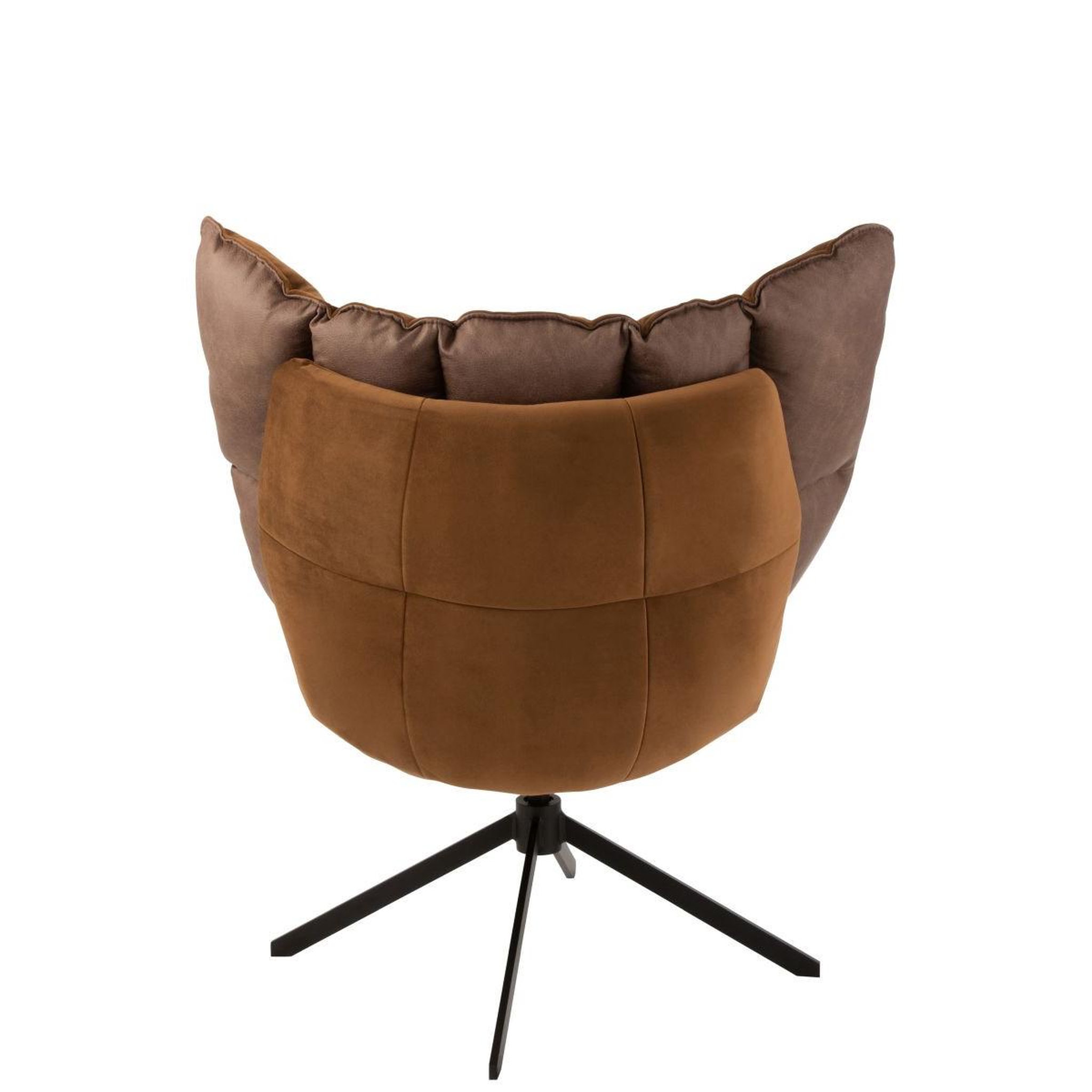 Voir la diapositive 4 : J-LINE Fauteuil design avec coussin  relax  92cm marron