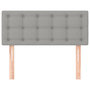 Voir la diapositive 3 : VIDAXL Tete de lit Gris clair 80x5x78/88 cm Tissu