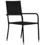 Voir la diapositive 4 : VIDAXL Ensemble a manger de jardin 3 pcs Noir