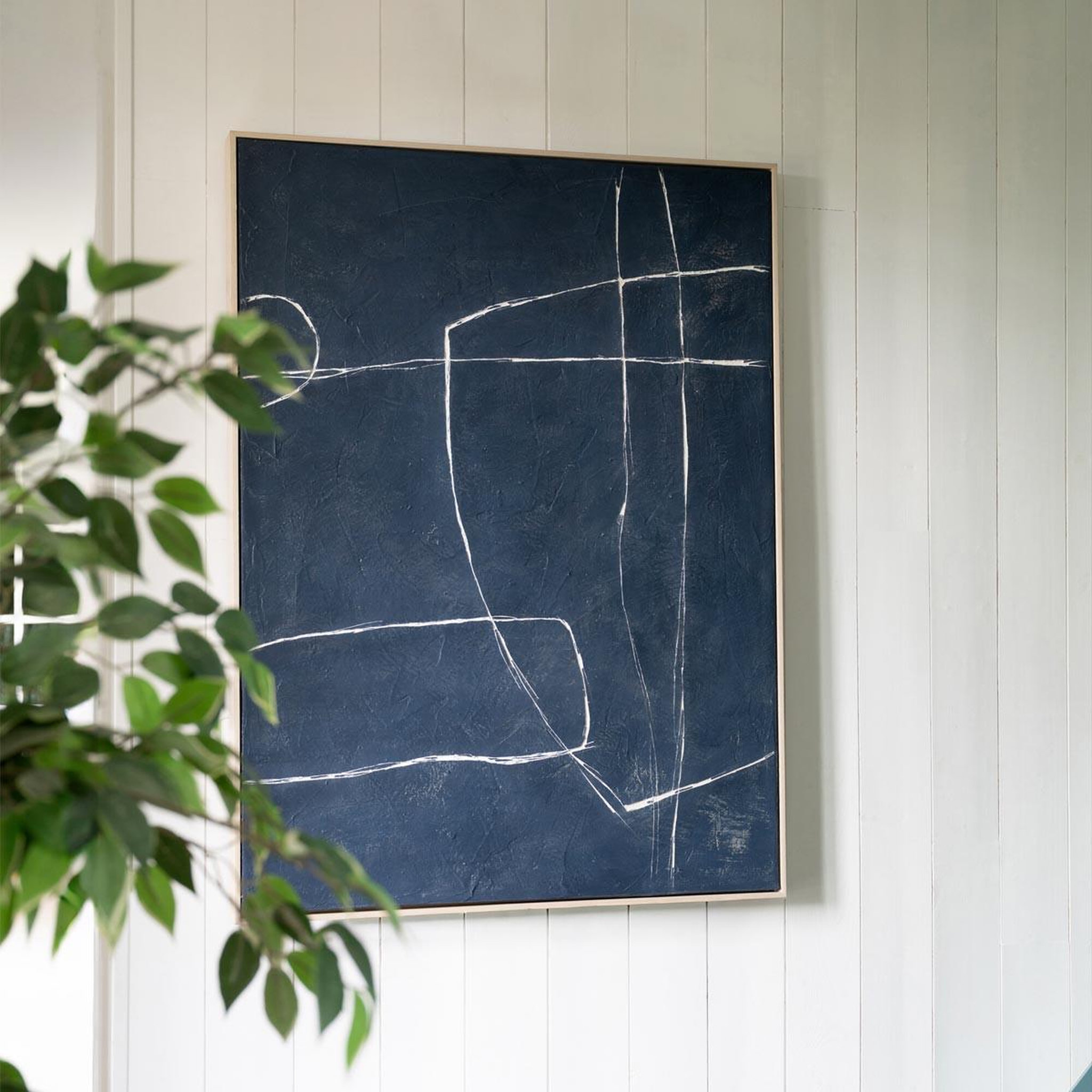 Voir la diapositive 4 : J-LINE Tableau déco  griffes  90x120cm bleu