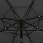 Voir la diapositive 5 : VIDAXL Parasol de jardin a 3 niveaux avec mat en aluminium anthracite