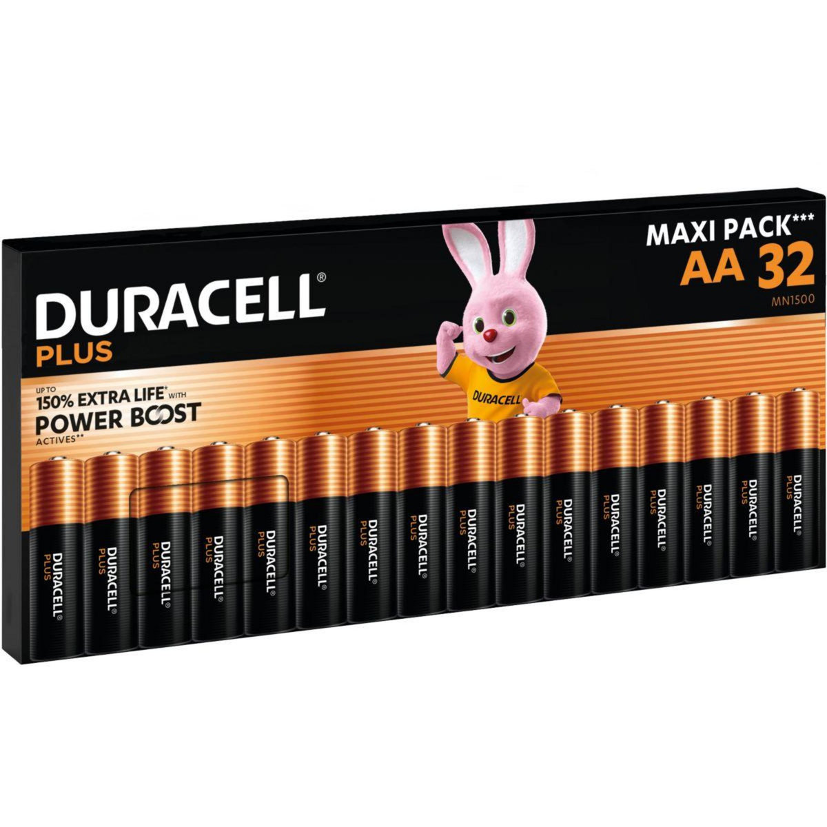 Duracell Pile PLUS POWERBOOST AA LR6 PACK DE 32 PILES pas cher - Auchan.fr