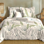 Home collection Parure housse de couette 100% coton 57 fils dune. Coloris disponibles : Blanc