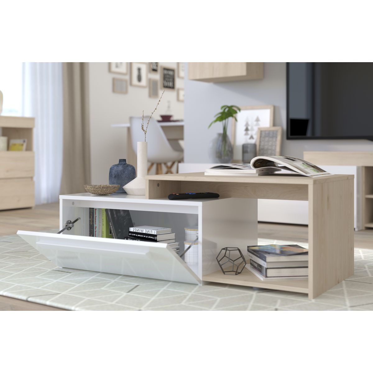 Table basse 1 tiroir L110cm SWEDEN