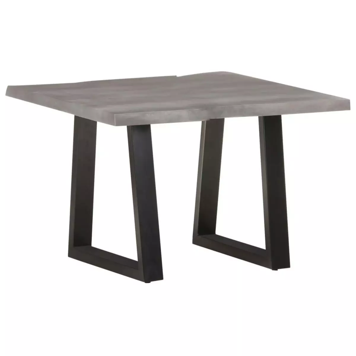 VIDAXL Table basse avec bord naturel 60x60x40 cm Bois d'acacia massif