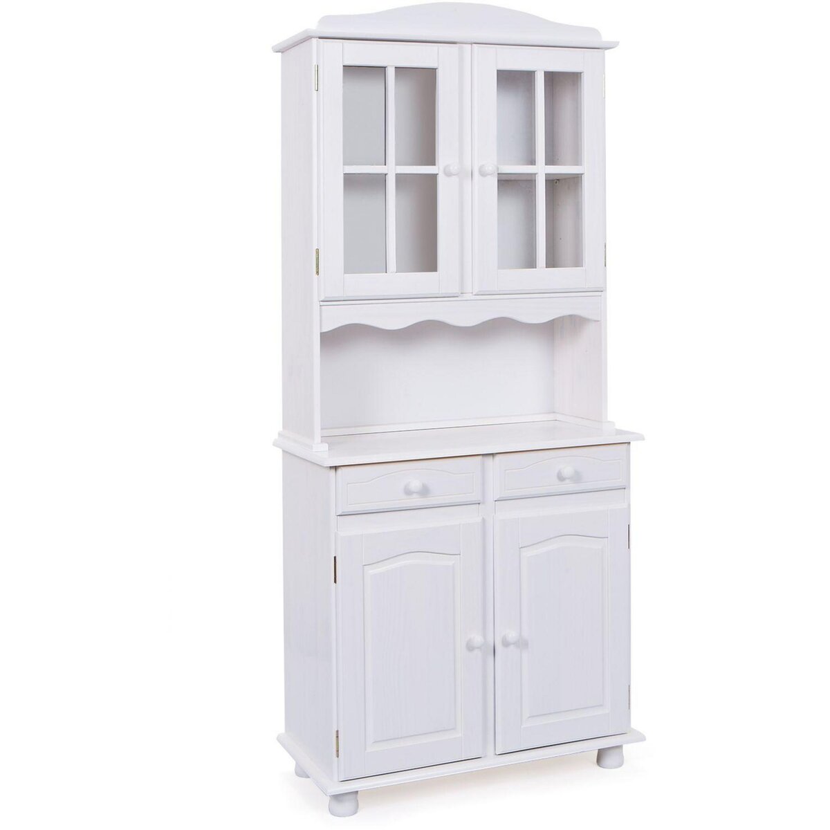 Bahut Vaisselier  4 portes 2 tiroirs Pin massif MARBELLA