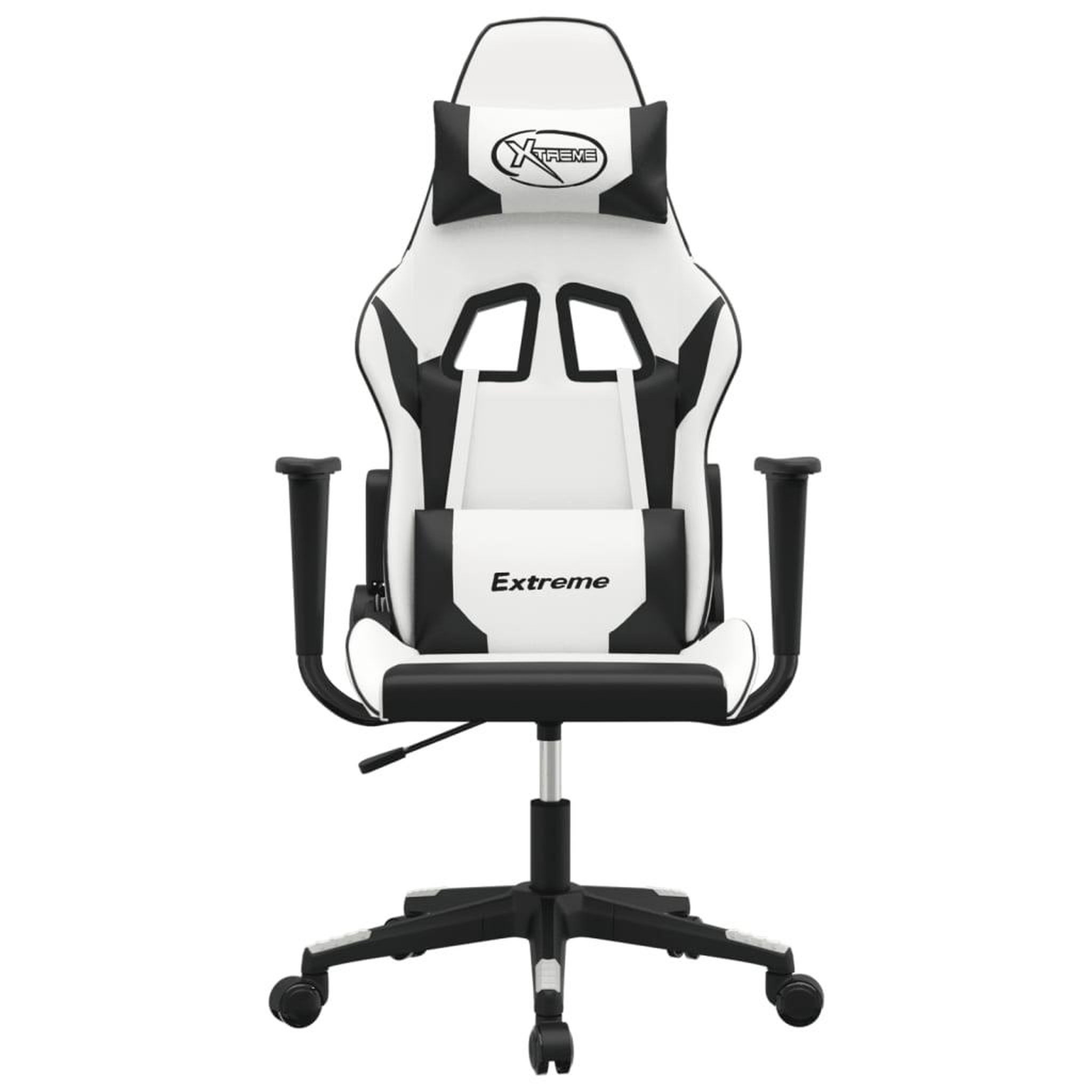 Voir la diapositive 3 : VIDAXL Chaise de jeu de massage Blanc et noir Similicuir