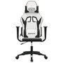 Voir la diapositive 3 : VIDAXL Chaise de jeu de massage Blanc et noir Similicuir