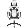 Voir la diapositive 3 : VIDAXL Chaise de jeu de massage Blanc et noir Similicuir