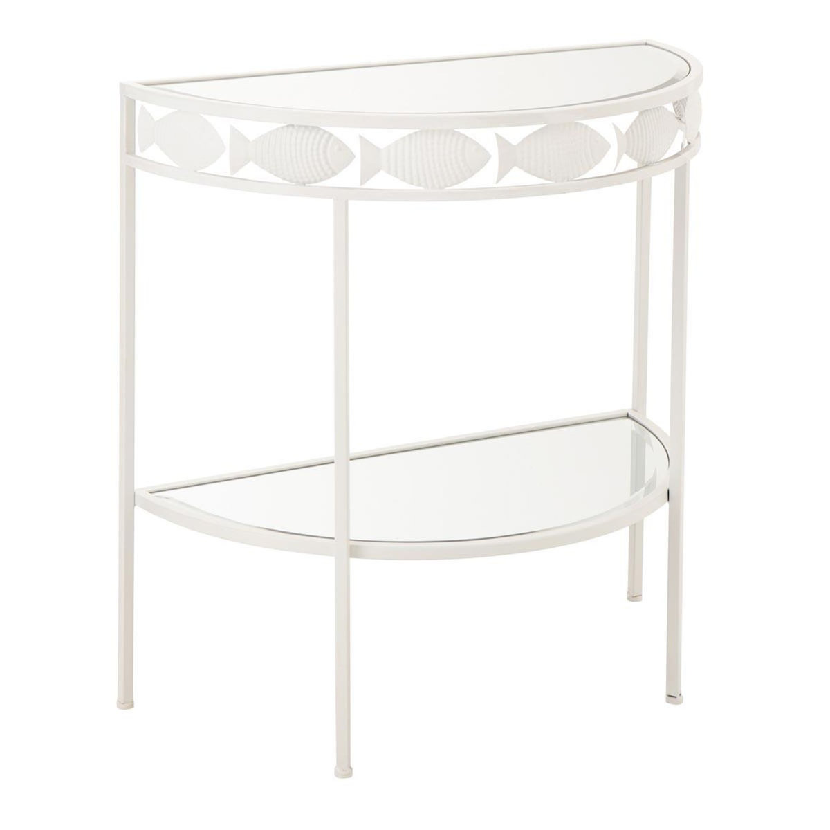 Paris Prix Console en Métal  Poisson  80cm Blanc