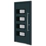 Voir la diapositive 2 : VIDAXL Porte d'entree Anthracite 100x210 cm Aluminium et PVC