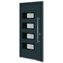Voir la diapositive 2 : VIDAXL Porte d'entree Anthracite 100x210 cm Aluminium et PVC