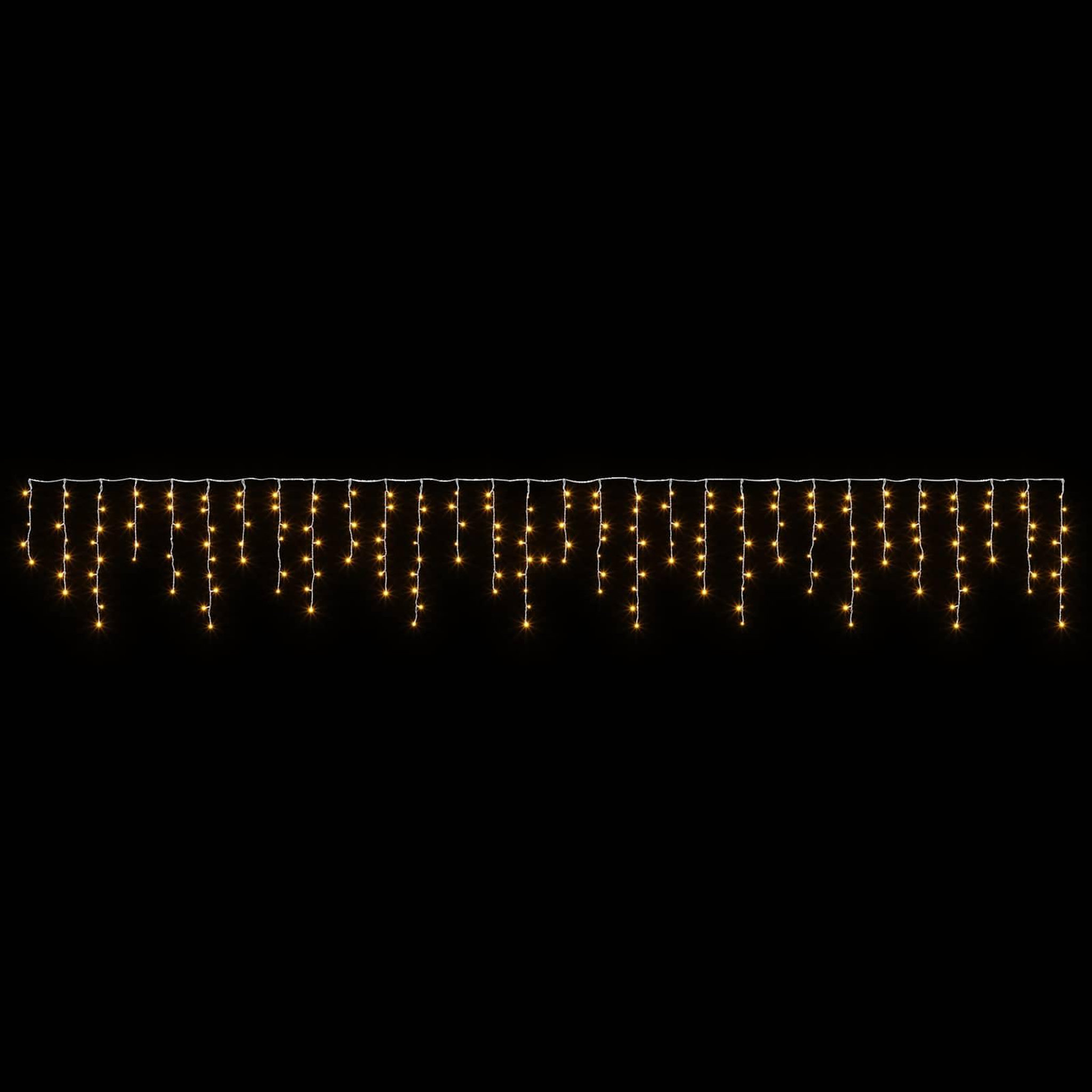 Voir la diapositive 4 : VIDAXL Rideaux lumineux 210 LED Blanc chaud 500 x 72 cm
