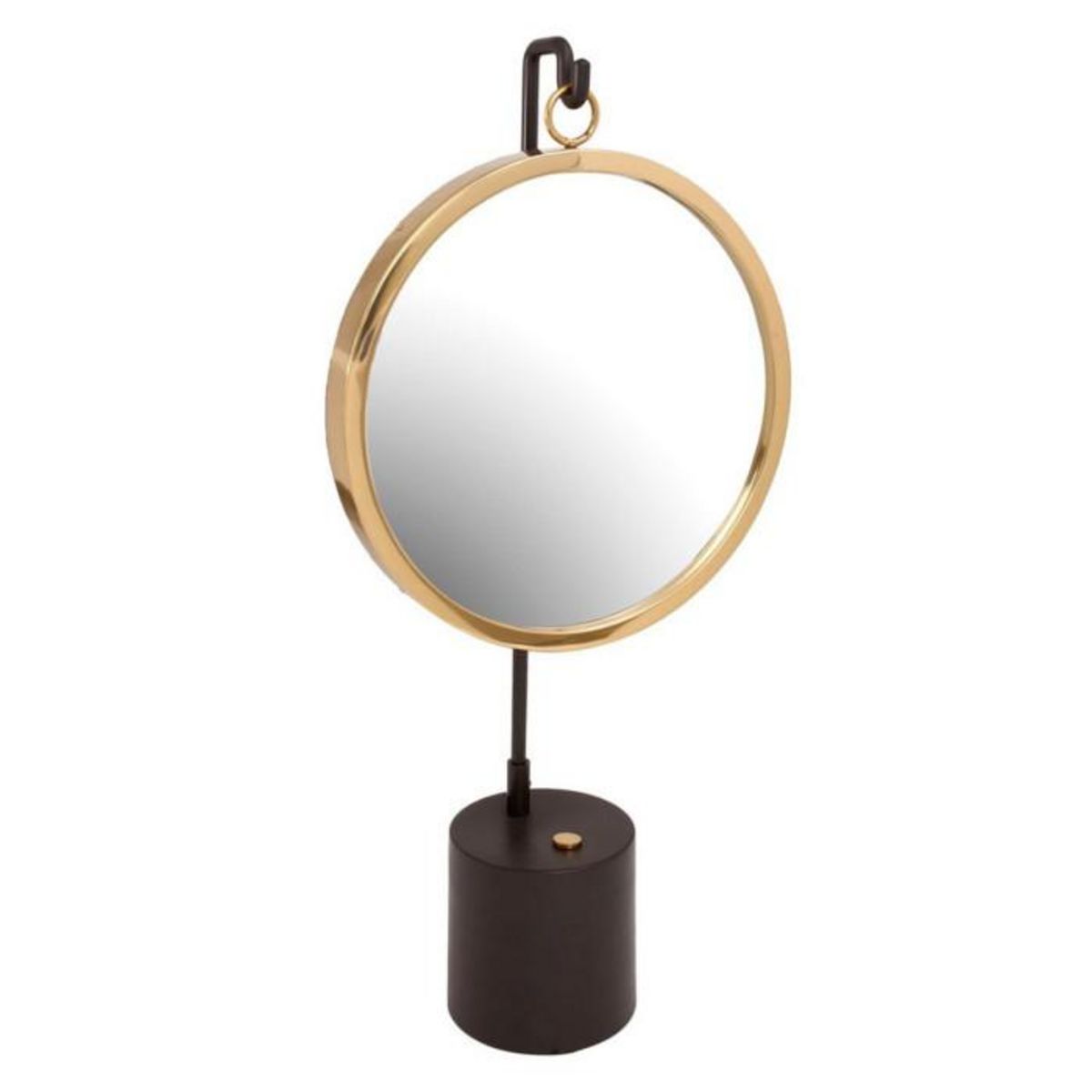 Paris Prix Miroir à Poser Rond  Eleganca  65cm Noir & Or