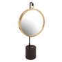 Voir la diapositive 1 : Paris Prix Miroir à Poser Rond  Eleganca  65cm Noir & Or