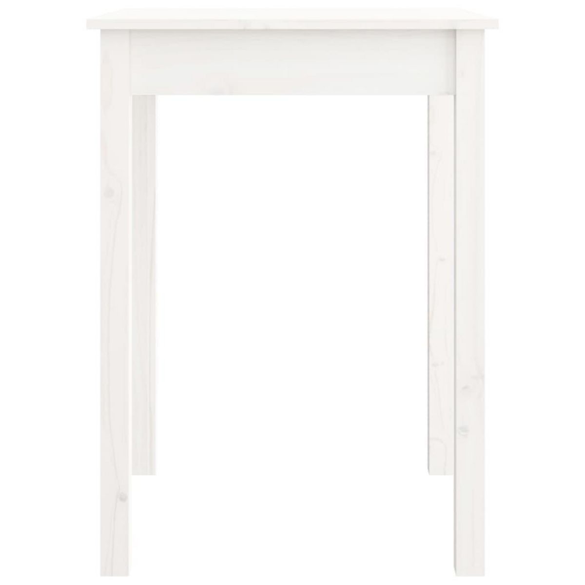 VIDAXL Table a manger Blanc 55x55x75 cm Bois massif de pin