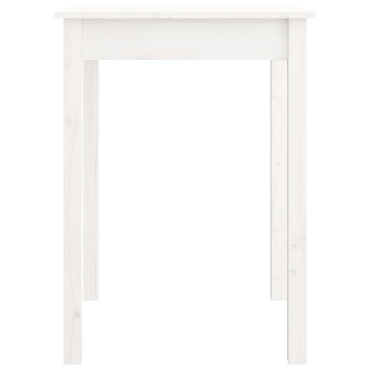 VIDAXL Table a manger Blanc 55x55x75 cm Bois massif de pin