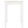 Voir la diapositive 3 : VIDAXL Table a manger Blanc 55x55x75 cm Bois massif de pin