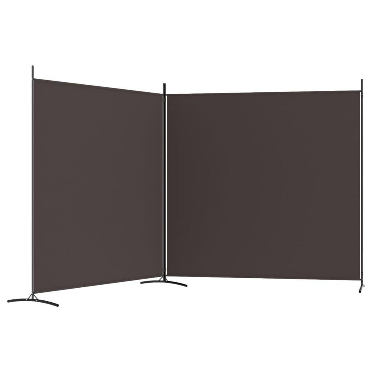 VIDAXL Cloison de separation 2 panneaux Marron 348x180 cm Tissu