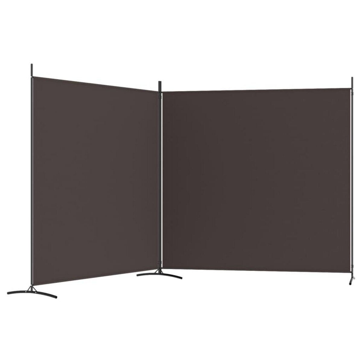 VIDAXL Cloison de separation 2 panneaux Marron 348x180 cm Tissu
