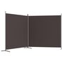 Voir la diapositive 5 : VIDAXL Cloison de separation 2 panneaux Marron 348x180 cm Tissu