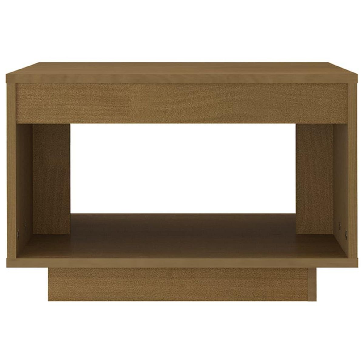 VIDAXL Table basse marron miel 50x50x33,5 cm bois de pin massif