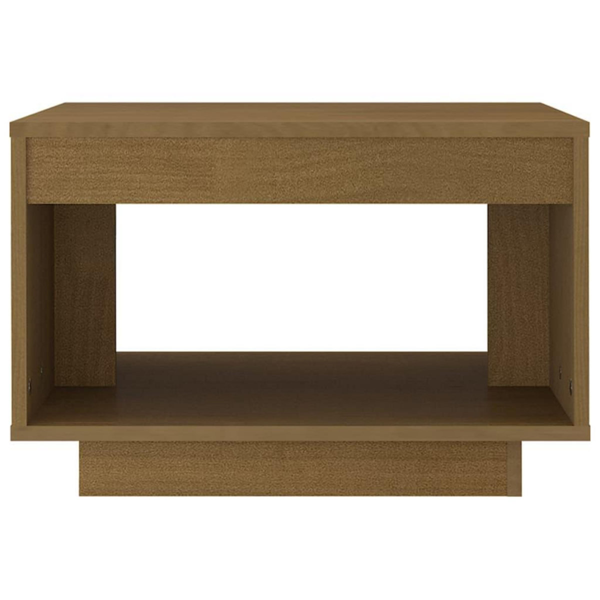 VIDAXL Table basse marron miel 50x50x33,5 cm bois de pin massif