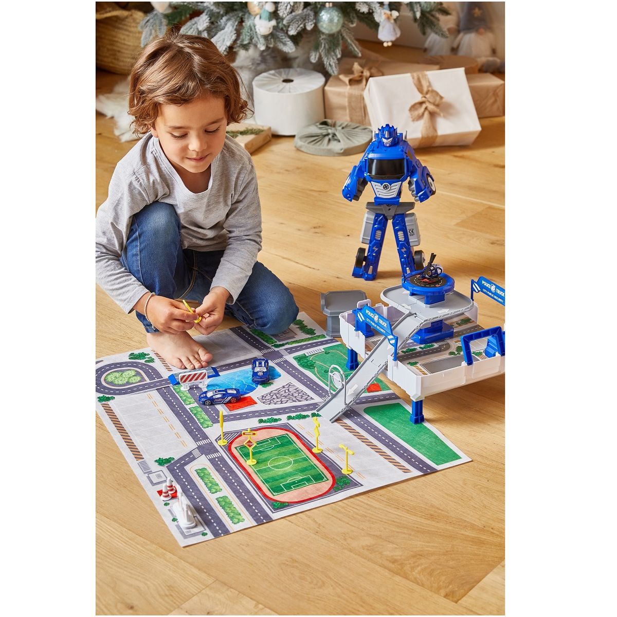 One Two Fun Camion de police transformable 3 en 1