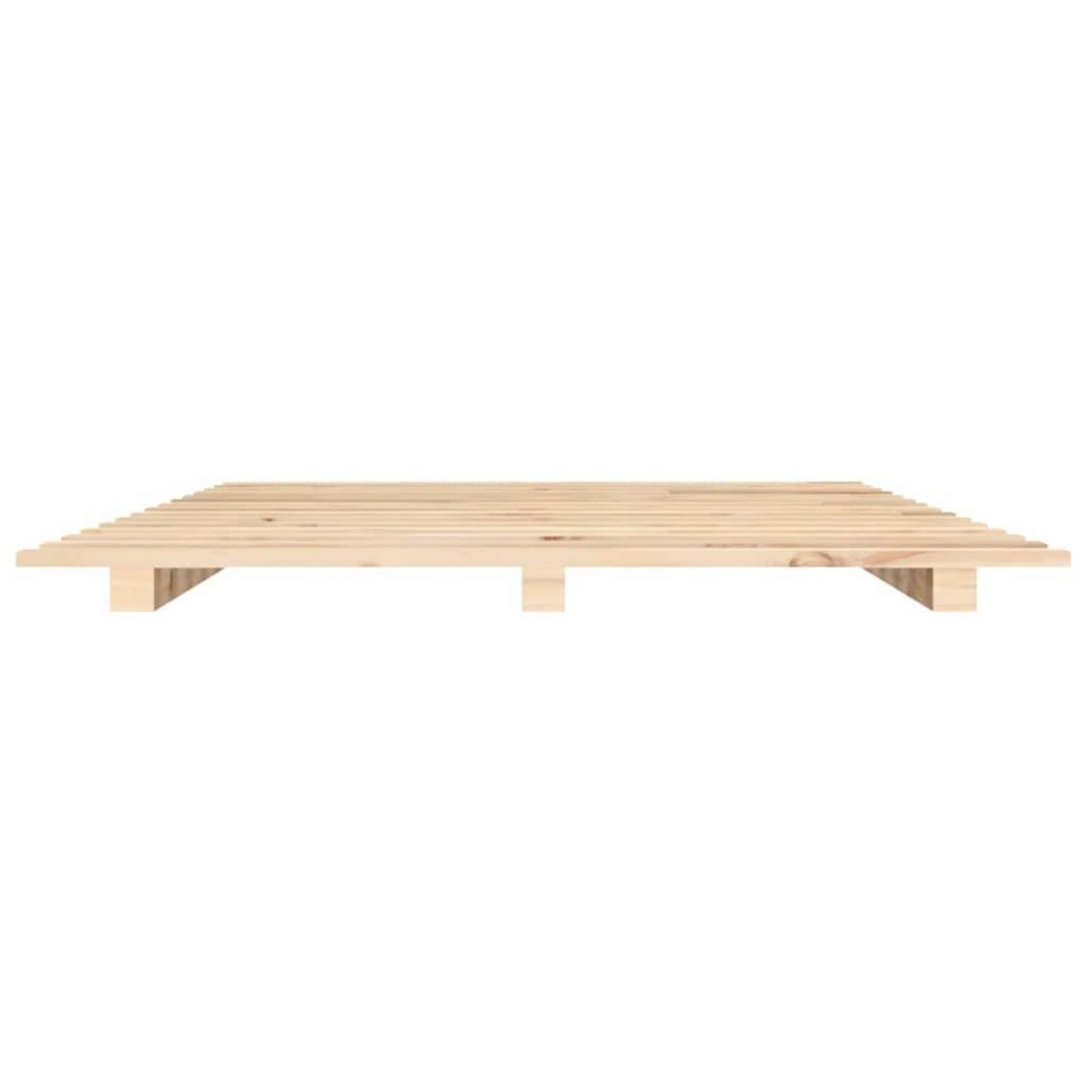 VIDAXL Cadre de lit sans matelas 140x200 cm bois massif de pin