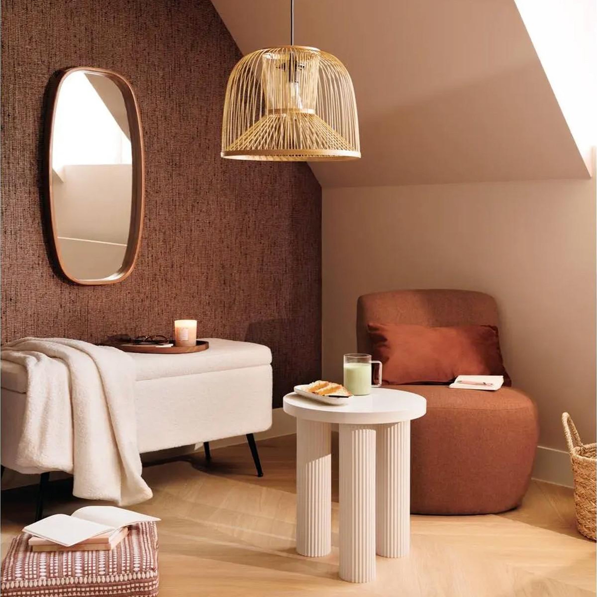 Voir la diapositive 6 : ATMOSPHERA Chauffeuse Design  Leone  71cm Terracotta