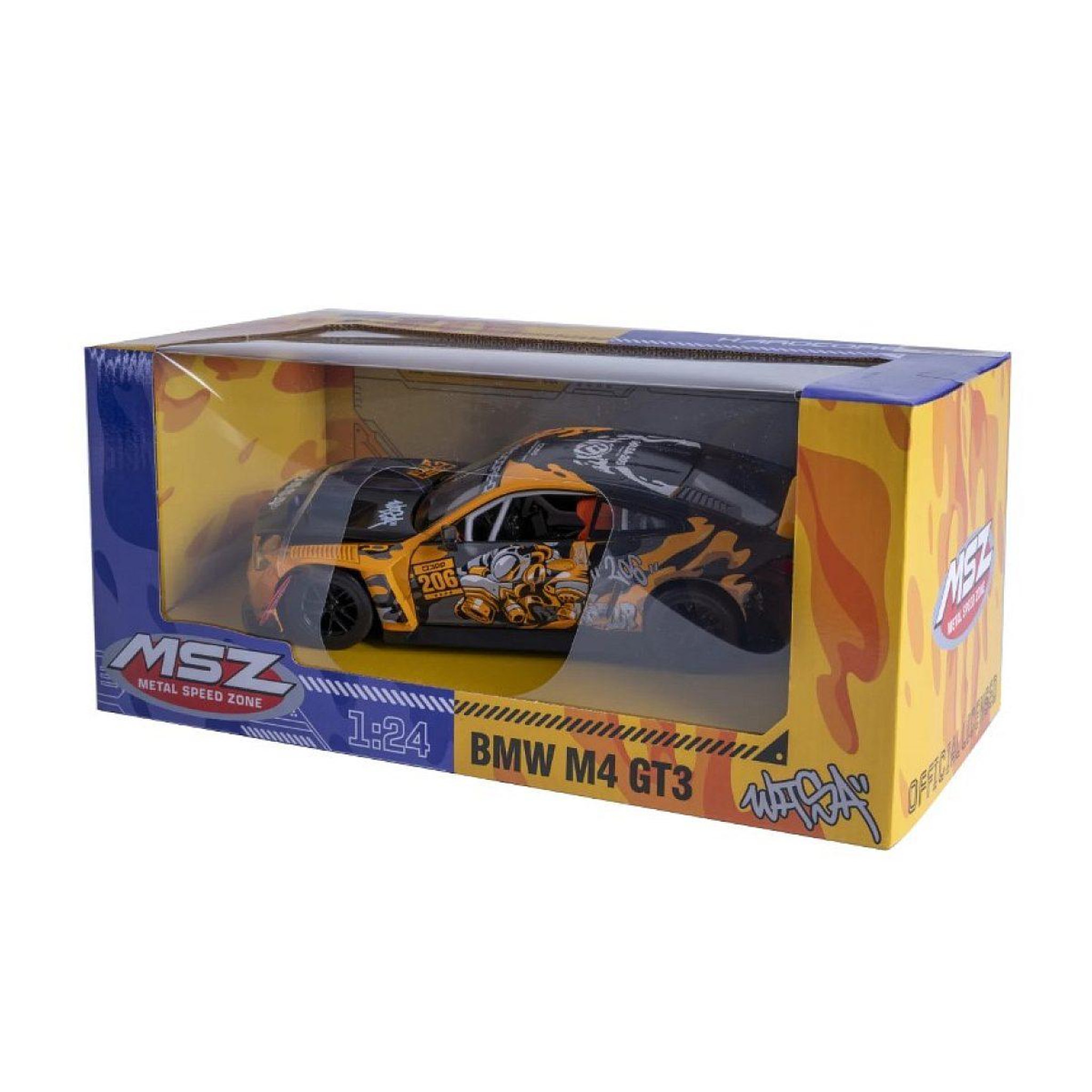Voir la diapositive 3 : Jamara Bmw m4 gt3 miniature 1:24 jaune avec piles