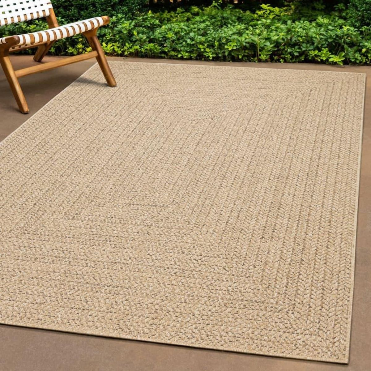 VIDAXL Tapis ZIZUR 120x120 cm aspect de jute interieur et exterieur