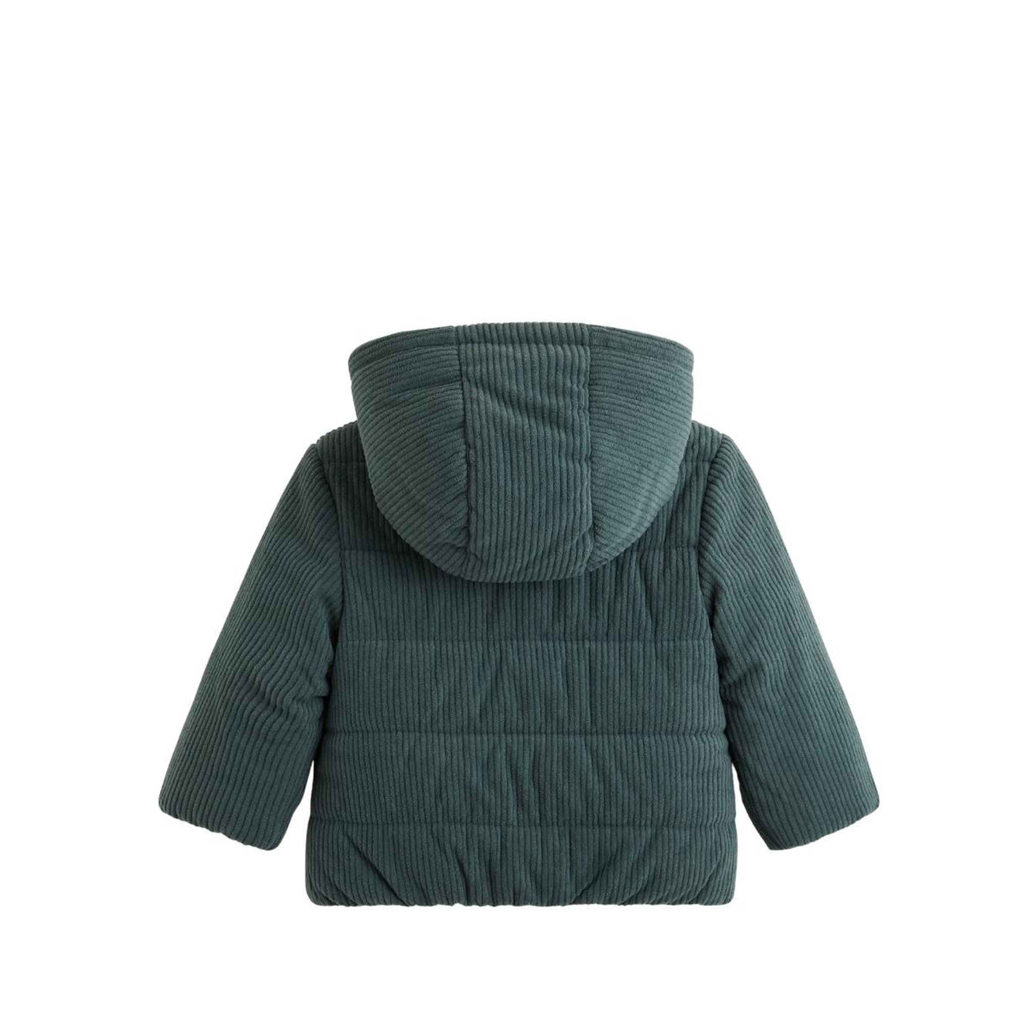 Voir la diapositive 2 : Petit Béguin Doudoune bébé en velours côtelé doublée sherpa avec capuche elliott