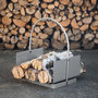 Voir la diapositive 5 : Paris Prix Range-Bûches en Métal  Godoma  49cm Argent