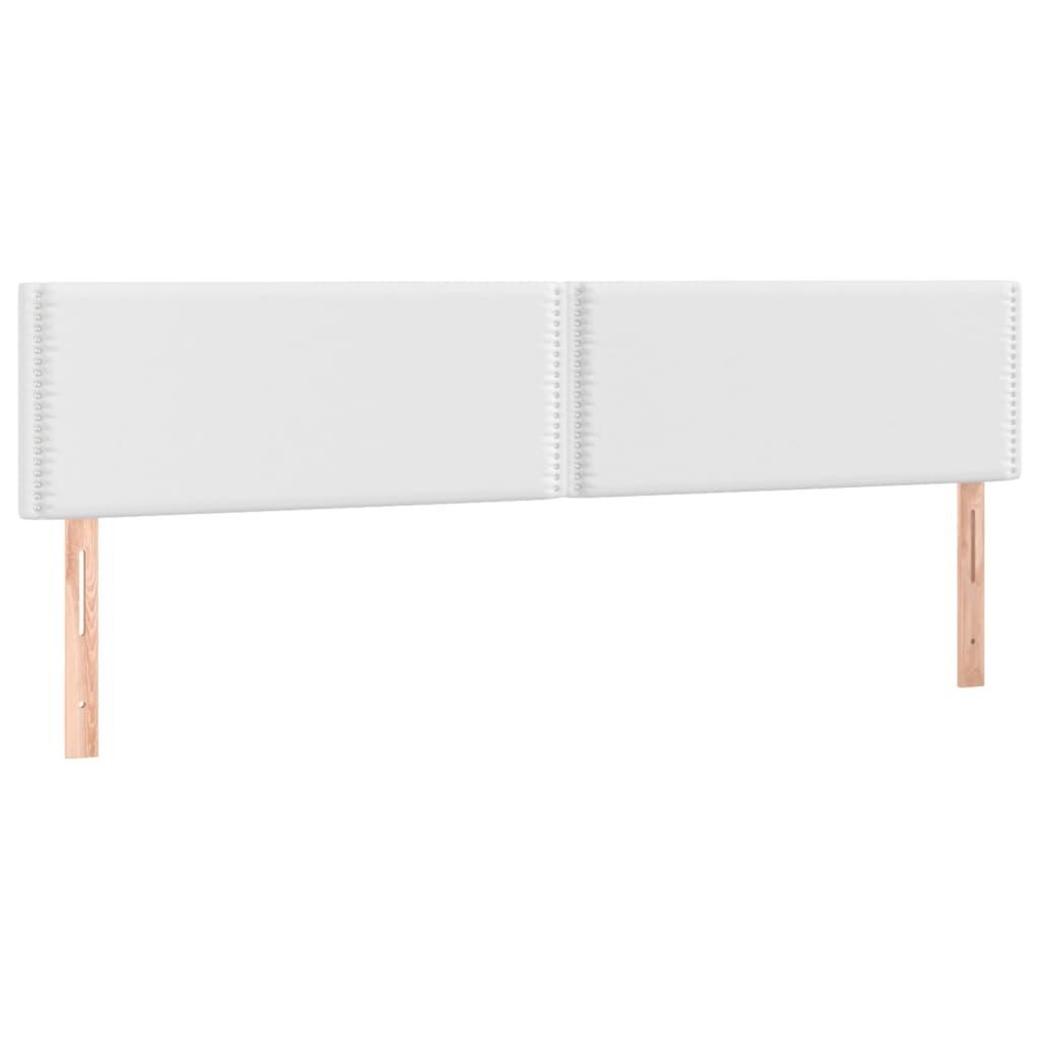 Voir la diapositive 4 : VIDAXL Tete de lit a LED Blanc 160x5x78/88 cm Similicuir