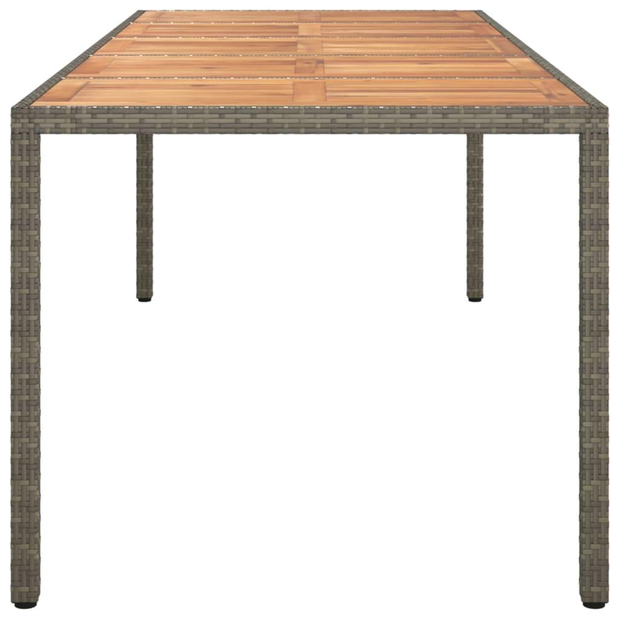 Voir la diapositive 4 : VIDAXL Table de jardin Gris 250x100x75 cm Resine tressee