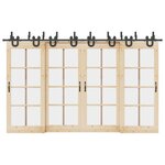 VIDAXL Kit de quincaillerie de porte coulissante 366 cm acier noir