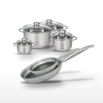 ELO Lot 2 Poêles 24/28cm & 4 Faitouts 12/16/20/24cm Elo Relief Solution